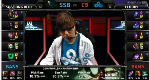 英雄联盟2014全球总决赛 八强赛：SSB VS C9