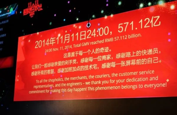 2014年双十一淘宝销售额是多少