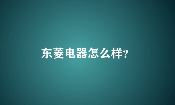 东菱电器怎么样?