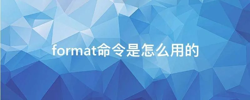 format命令是怎么用的
