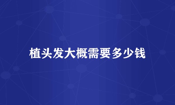 植头发大概需要多少钱