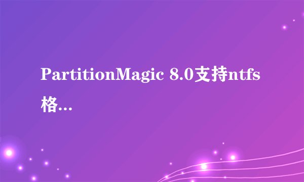 PartitionMagic 8.0支持ntfs格式分区吗?