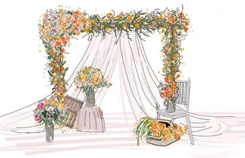 手绘婚礼教程 如何画好婚礼手绘效果图