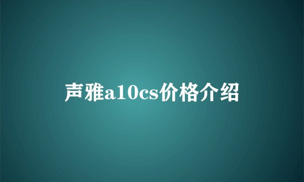声雅a10cs价格介绍