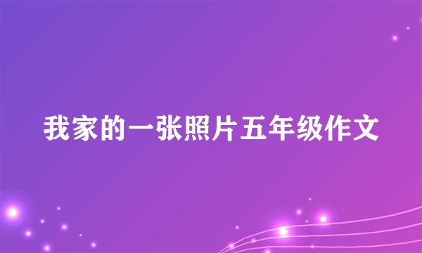 我家的一张照片五年级作文