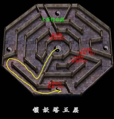 《新仙剑奇侠传》地图 物品路线标注全迷宫地图