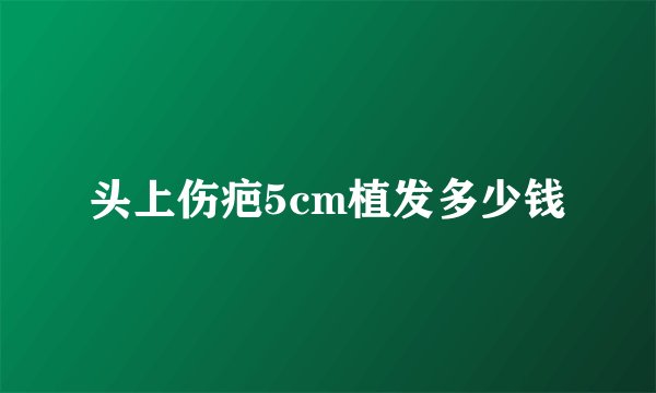 头上伤疤5cm植发多少钱