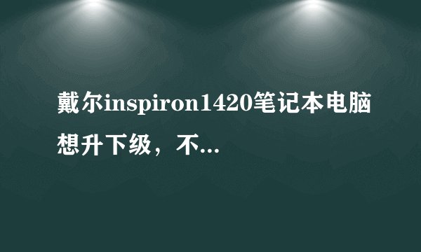 戴尔inspiron1420笔记本电脑想升下级，不知道该换一下什么，麻烦推荐一下。以下是现在的配置？