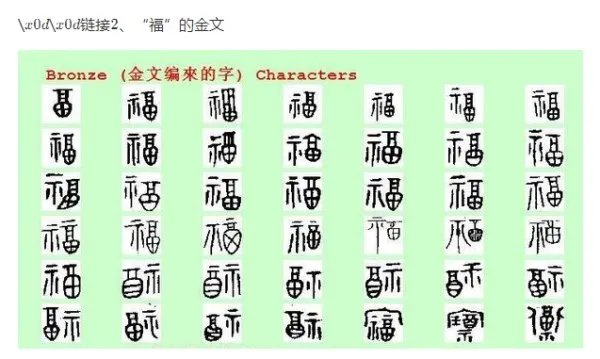 关于福的金文,楷书,小篆,怎么写?