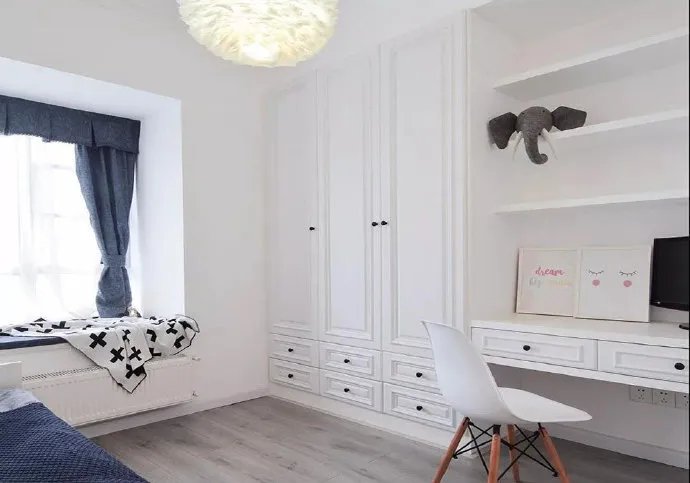 103㎡简约风格三居室装修，用大白墙也能装出好看的新家