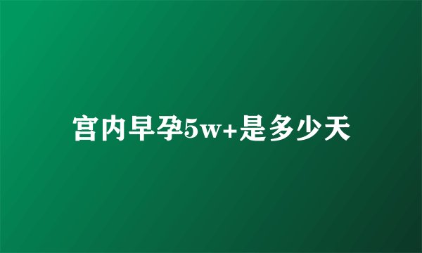 宫内早孕5w+是多少天