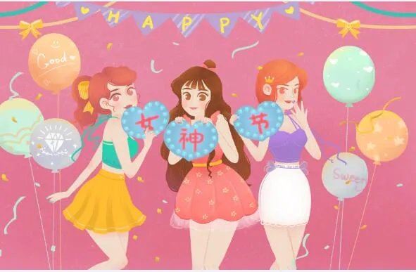 2020三八妇女节简笔画图片 2020三八妇女节儿童画