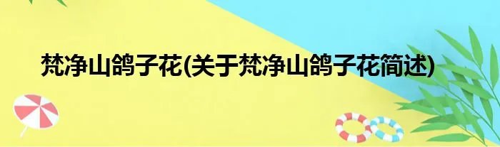 梵净山鸽子花(关于梵净山鸽子花简述)