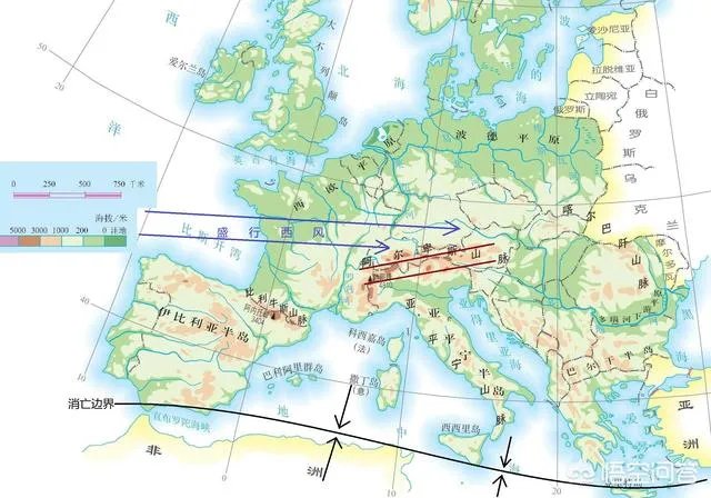 为什么阿尔卑斯山北坡是迎风坡?