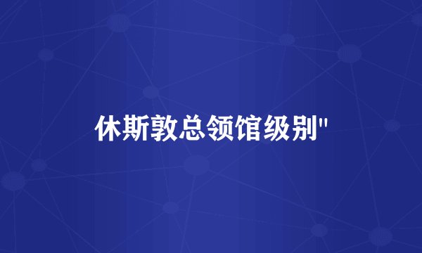 休斯敦总领馆级别