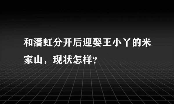 和潘虹分开后迎娶王小丫的米家山，现状怎样？