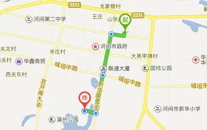 河北沧州河间市中亚国际城距离六中多少路程
