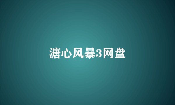 溏心风暴3网盘