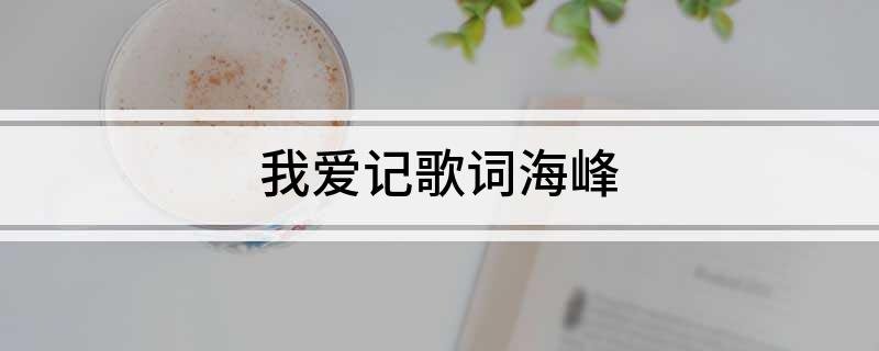 我爱记歌词海峰
