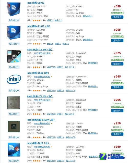 B75平台三款300元价位处理器对比测试