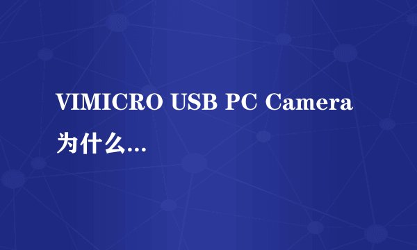 VIMICRO USB PC Camera 为什么这个摄像头总是没有显示出来?用我的电脑那里打开只有白花花的一片,帮我下