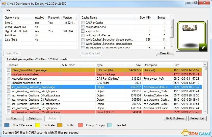 模拟人生3 Mod冲突排查工具