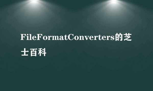 FileFormatConverters的芝士百科
