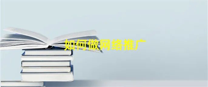 如何做网络推广
