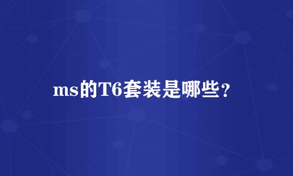 ms的T6套装是哪些？