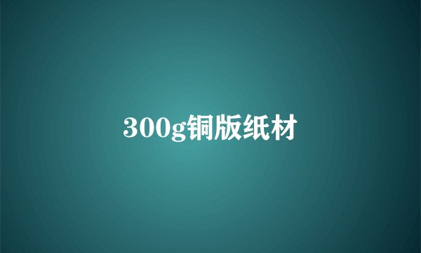300g铜版纸材