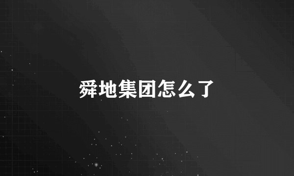 舜地集团怎么了