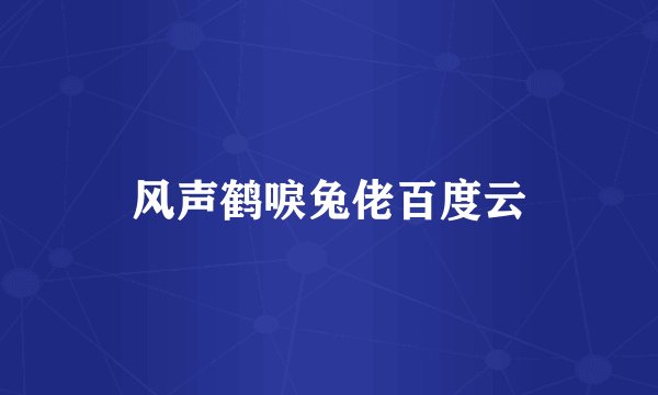 风声鹤唳兔佬百度云