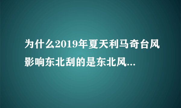 为什么2019年夏天利马奇台风影响东北刮的是东北风啊？它是从西南来的，为什么刮东北风？