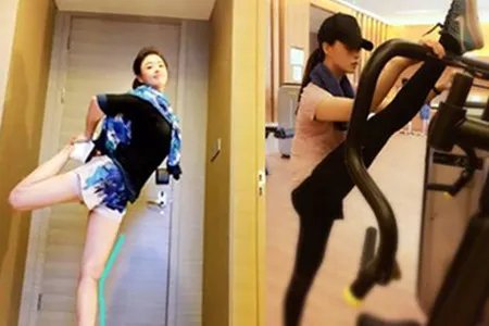 蒋欣退出微胖界晒健身照铅笔腿抢镜