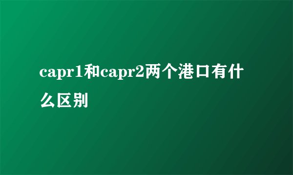 capr1和capr2两个港口有什么区别