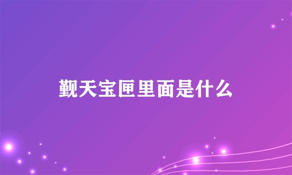 觐天宝匣里面是什么