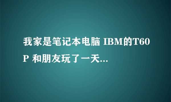 我家是笔记本电脑 IBM的T60P 和朋友玩了一天游戏后就听见喇叭子辣子啦的响。