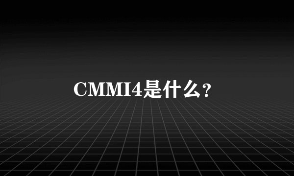 CMMI4是什么？