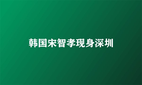 韩国宋智孝现身深圳