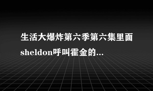 生活大爆炸第六季第六集里面sheldon呼叫霍金的那个声音谁有啊？