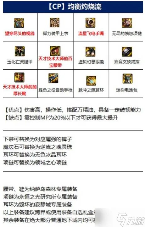 《DNF》110机械师毕业装备搭配推荐