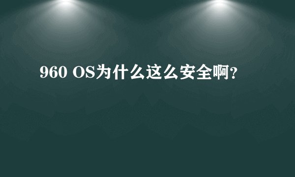 960 OS为什么这么安全啊？