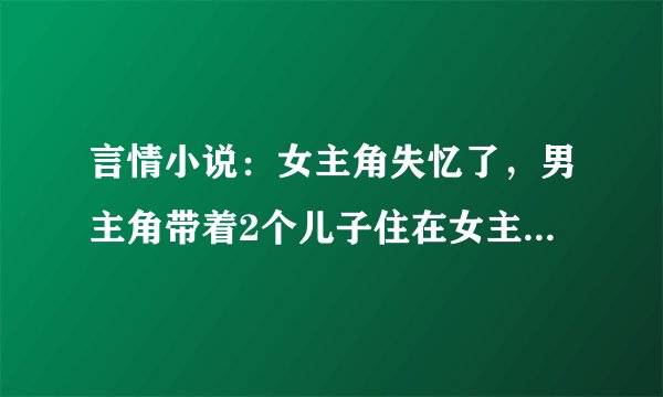 言情小说：女主角失忆了，男主角带着2个儿子住在女主角隔壁，男主角很会煮饭