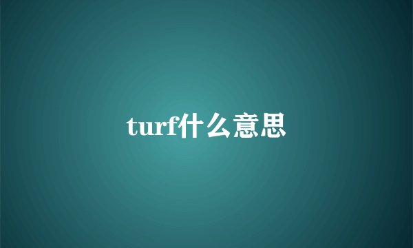 turf什么意思