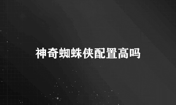 神奇蜘蛛侠配置高吗