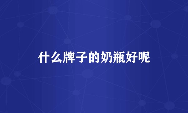 什么牌子的奶瓶好呢