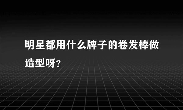明星都用什么牌子的卷发棒做造型呀？