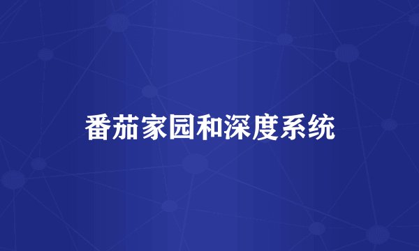 番茄家园和深度系统