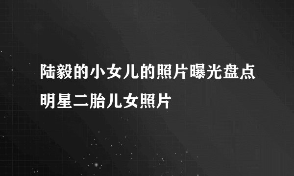 陆毅的小女儿的照片曝光盘点明星二胎儿女照片