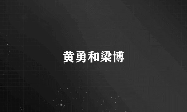 黄勇和梁博